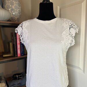 Express - Tee w/Lace Trim - Size S